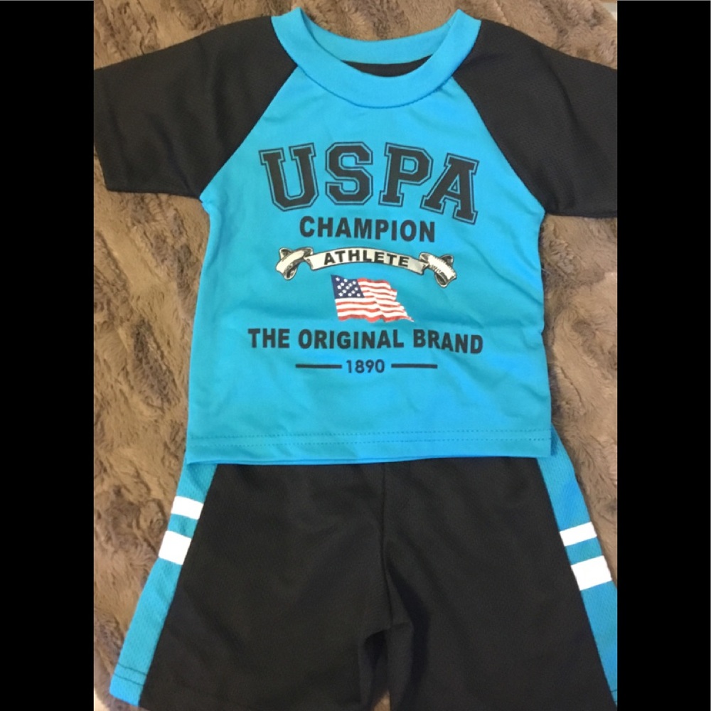 🦌 🚦3-$25🚦 NWT Infant US Polo Top & Shorts 12m